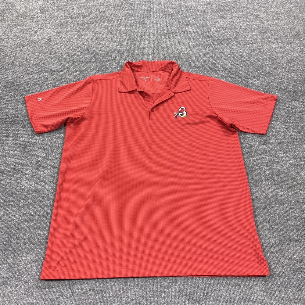 Springfield Cardinals Polo Shirt Mens Large Red MILB Minor League Baseball